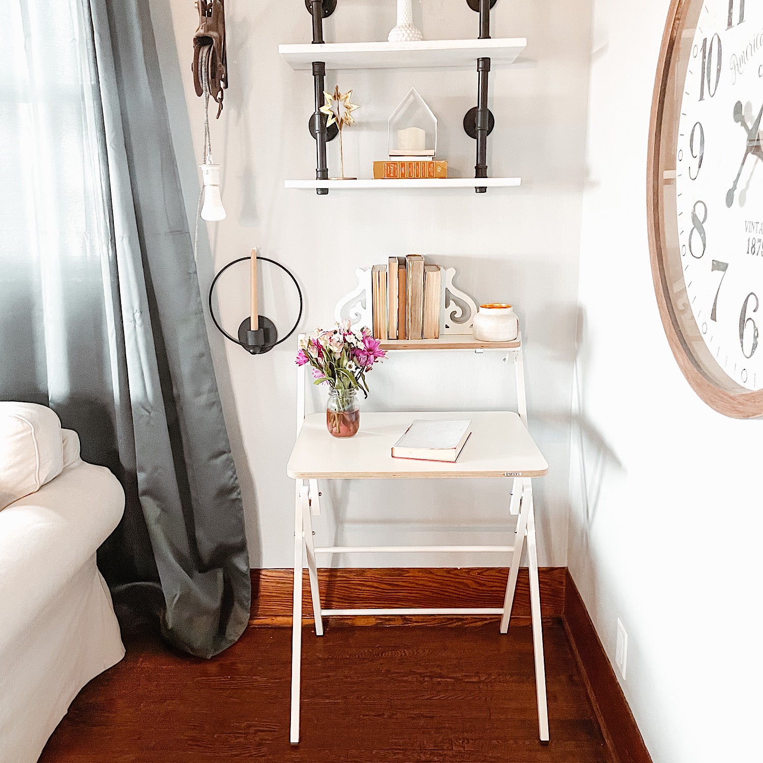 Modern Folding Desk Square 660 , Two-Tier