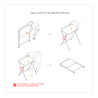 SOFSYS modern industrial folding desk with no assembly required - unfold preassembled desk for easy set up
