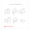 SOFSYS modern industrial folding desk with no assembly required - unfold frame for easy set up