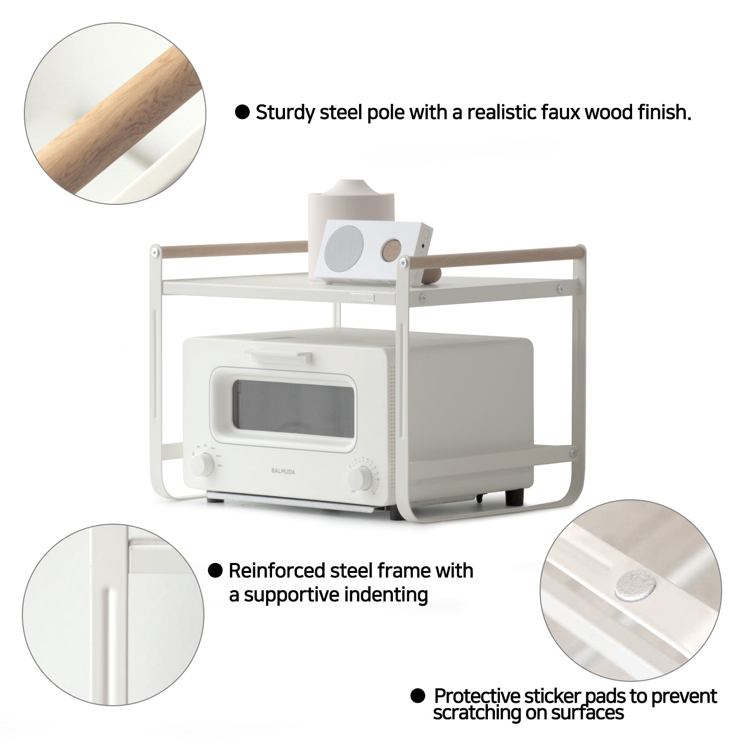 SOFSYS Countertop Microwave Oven Rack, Small