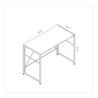 SOFSYS modern industrial folding desk for computer made with simple eco-friendly 39.8 inch oak table top and minimalist, foldable metal frame