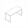 SOFSYS modern industrial design computer desk with 55.1” x 23.6” oak table top and 29.5” tall metal frame. spacious and stylish