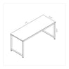 SOFSYS modern industrial design computer desk with 63” x 23.6” oak table top and 29.5” tall metal frame. spacious and stylish