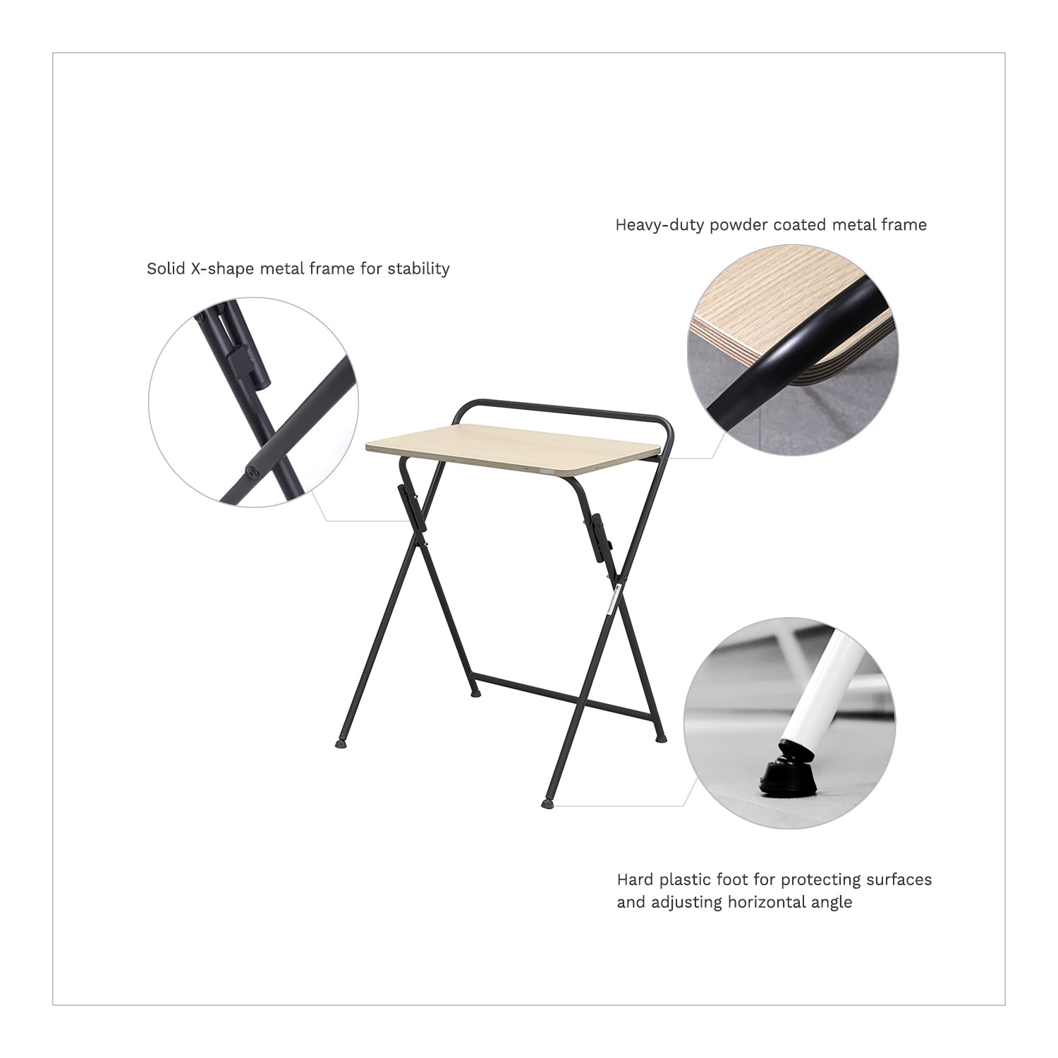 Modern Folding Desk 647, One-Tier