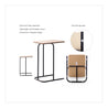 SOFSYS modern industrial style side table with simple oak top, lightweight L-shaped metal frame and anti-slip legs