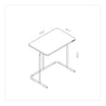SOFSYS simple modern side table made with 23.6” x 15.7” oak table top and 26.5” tall L-shaped minimalist metal frame