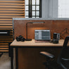 SOFSYS modern industrial computer desk for laptop, working, gaming, and writing in living space, home office, and bedroom with style