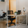 SOFSYS modern industrial computer desk for laptop, working, gaming, and writing in living space, home office, and bedroom with style