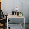 SOFSYS modern industrial computer desk for laptop, working, gaming, and writing in living space, home office, and bedroom with style