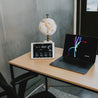 SOFSYS modern industrial computer desk for laptop, working, gaming, and writing in living space, home office, and bedroom with style